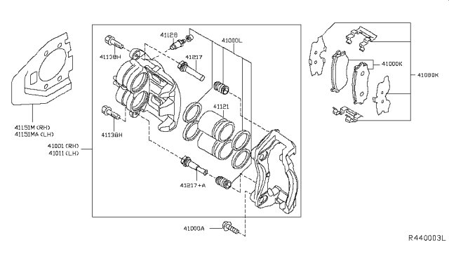 2018 Nissan Pathfinder Pin Diagram for 41133-3JA0A