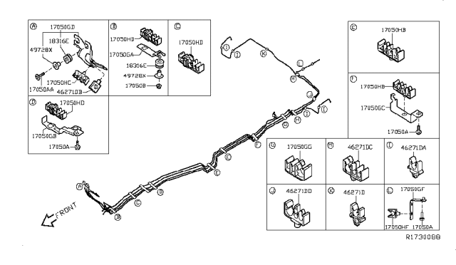 2014 Nissan Pathfinder Fuel Piping Diagram 1