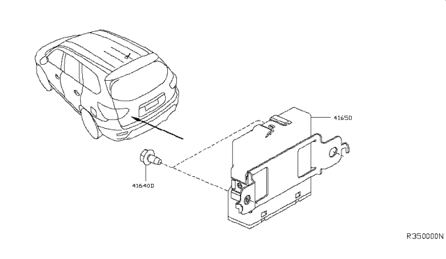 2017 Nissan Pathfinder Controller Assy-Torque Split Diagram for 41650-9PJ0A