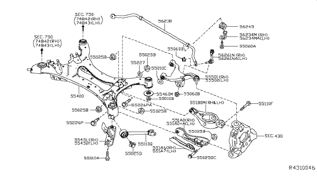 2013 Nissan Pathfinder Rear Suspension Diagram 4