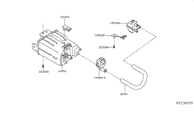2019 Nissan Pathfinder Engine Control Vacuum Piping Diagram 1