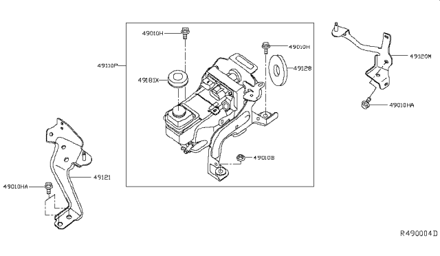 2014 Nissan Pathfinder Pump Assembly Electric Power Steering Diagram for 49110-3KE5A