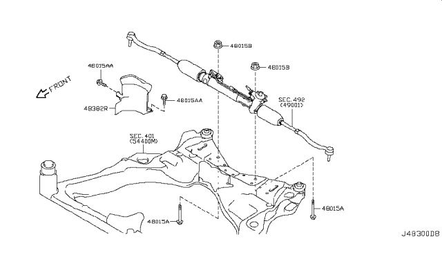 2014 Nissan Quest Steering Gear Mounting Diagram