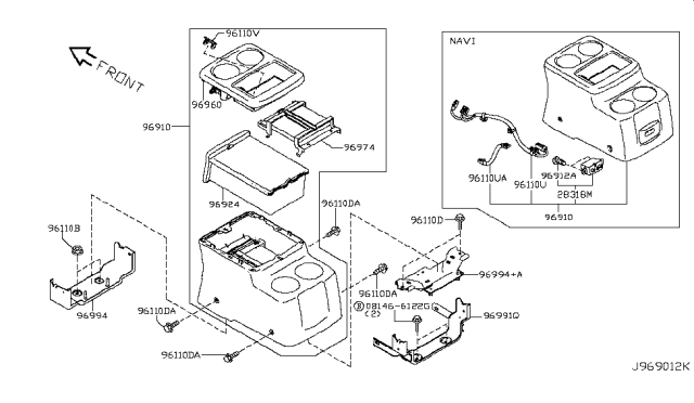 2014 Nissan Quest Console Box Diagram 1