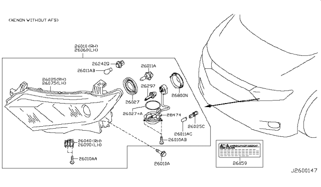 2016 Nissan Quest Headlamp Diagram 2