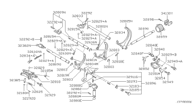 2001 Nissan Maxima Plug-Checking Ball Diagram for 32834-8H520