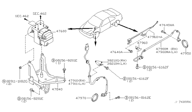2002 Nissan Maxima Anti Skid Control Diagram 4