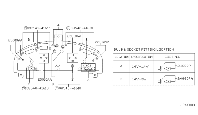 2001 Nissan Maxima Instrument Meter & Gauge Diagram 3
