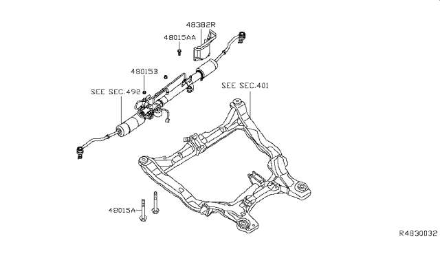 2019 Nissan Maxima Steering Gear Mounting Diagram