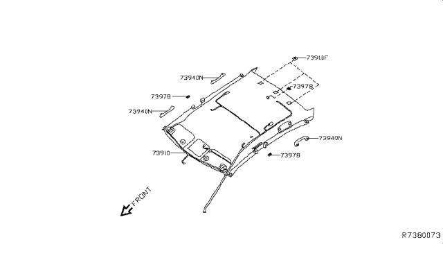 2018 Nissan Maxima Roof Trimming Diagram 2