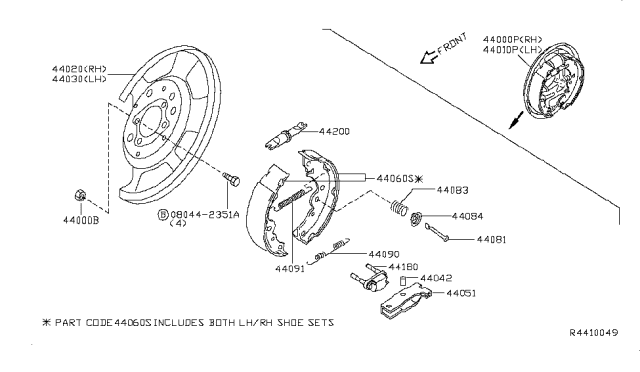 2011 Nissan Maxima Nut Diagram for 54588-ZX00A