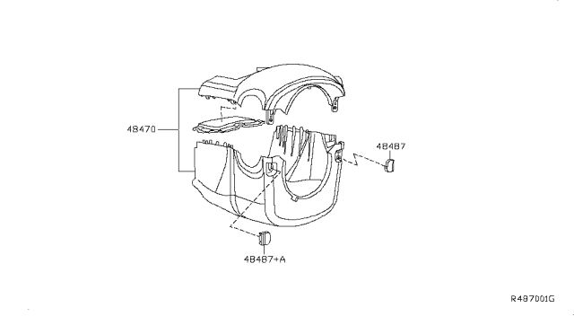 2013 Nissan Maxima Cover Set-Steering Column Diagram for 48470-9N01A