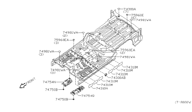 2010 Nissan Armada Floor Fitting Diagram 1