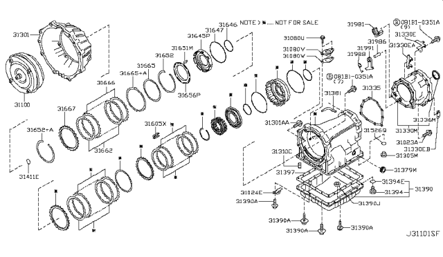 2014 Nissan Armada Torque Converter,Housing & Case Diagram 2