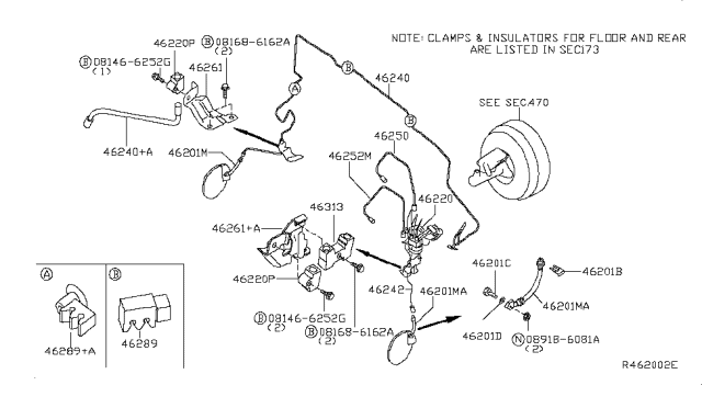 2014 Nissan Armada Brake Piping & Control Diagram 2