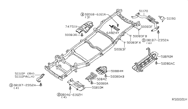 2009 Nissan Armada Cover-Connector,Hitch Diagram for 51190-7S010