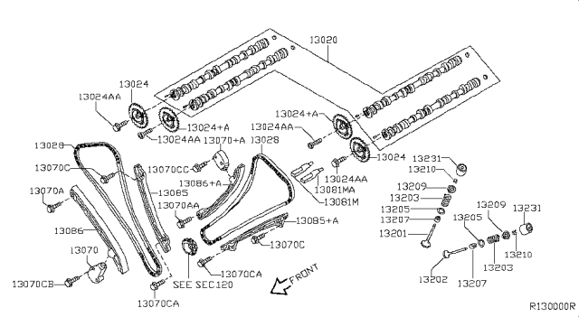 2006 Nissan Armada Camshaft & Valve Mechanism Diagram 2