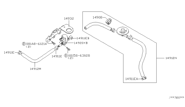 2014 Nissan Armada Engine Control Vacuum Piping Diagram 2