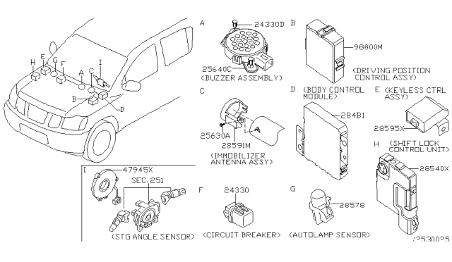 2004 Nissan Armada Electrical Unit Diagram 3