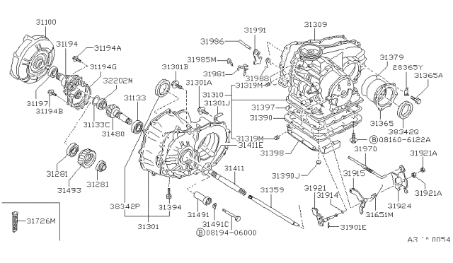 1988 Nissan Pulsar NX Gear-Idler Diagram for 31493-01X64