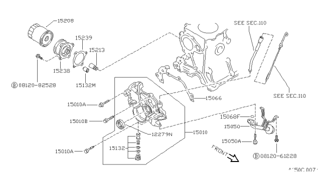 1987 Nissan Pulsar NX Lubricating System Diagram 1