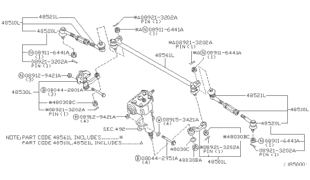 1999 Nissan Frontier Steering Linkage Diagram 4