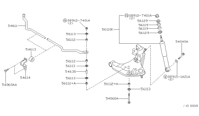 2000 Nissan Frontier Front Suspension Diagram 3