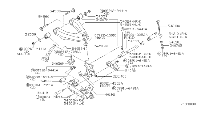 2004 Nissan Frontier Front Suspension Diagram 3