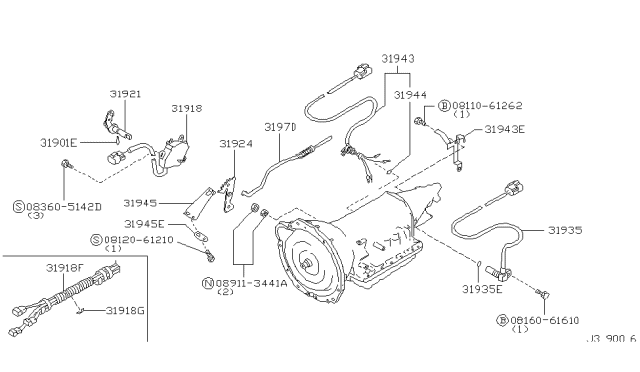 1999 Nissan Frontier Control Switch & System Diagram 4