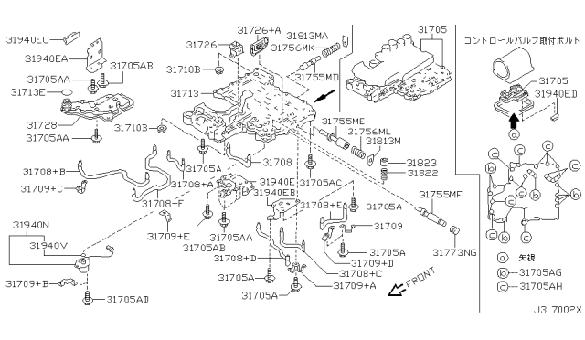 2001 Nissan Frontier Control Valve (ATM) Diagram 3