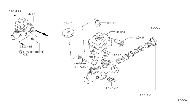 2003 Nissan Frontier Brake Master Cylinder Diagram 3
