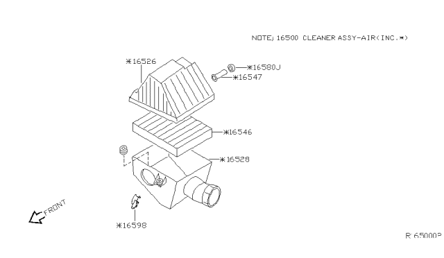 2001 Nissan Frontier Air Cleaner Diagram 4
