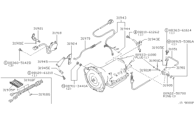 2001 Nissan Frontier Control Switch & System Diagram 3