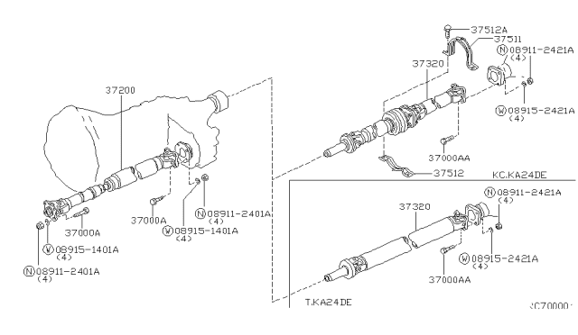 1999 Nissan Frontier Propeller Shaft Diagram 2