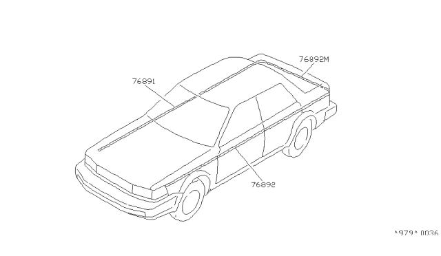 1986 Nissan Maxima Accent Stripe Diagram 1