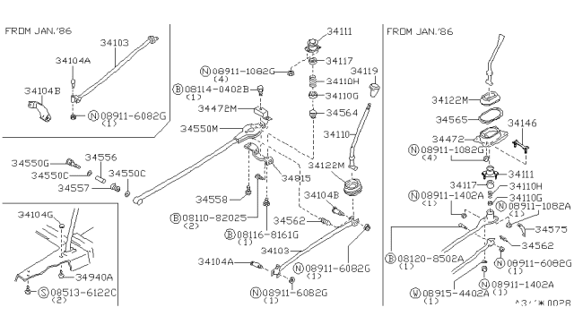 1987 Nissan Maxima Washer Diagram for 01311-00192