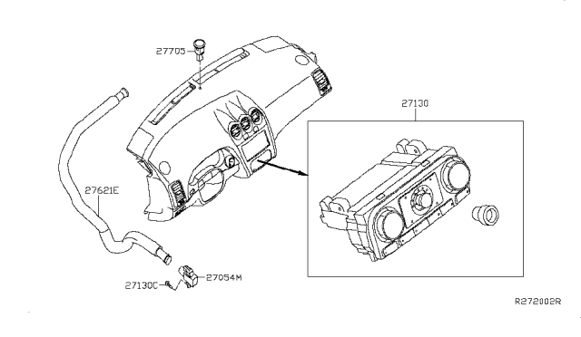 2007 Nissan Altima Control Assembly Diagram for 27500-JA820