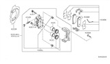 Diagram for Nissan Quest Brake Pad Set - 41060-CK025
