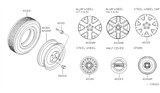 Diagram for Nissan Quest Wheel Cover - 40315-5Z000