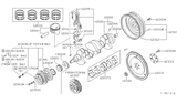 Diagram for 1982 Nissan Stanza Rod Bearing - 12111-D0200