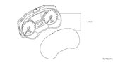 Diagram for 2014 Nissan Pathfinder Instrument Cluster - 24810-3KY0B
