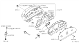 Diagram for 1999 Nissan Quest Speedometer - 24820-7B000