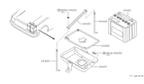 Diagram for 1987 Nissan Stanza Battery Tray - 24428-80W00