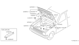Diagram for Nissan Stanza Hood - 65100-16R00