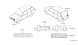 Diagram for Nissan Van Emblem - 84890-41L00