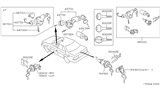Diagram for 1992 Nissan Stanza Ignition Lock Assembly - 48700-85E27