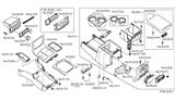 Diagram for Nissan Pathfinder Center Console Base - 96930-EA262