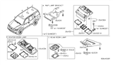 Diagram for Nissan Pathfinder Dome Light - 26430-EA010