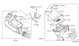 Diagram for Nissan Pathfinder Air Intake Coupling - 16576-ZS60A