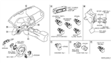 Diagram for 2022 Nissan Leaf Ignition Switch - 25150-5SA0A